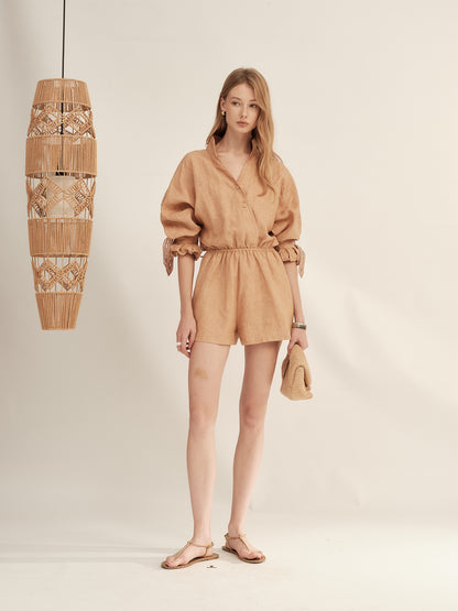 Shimmer Linen Jumpsuit