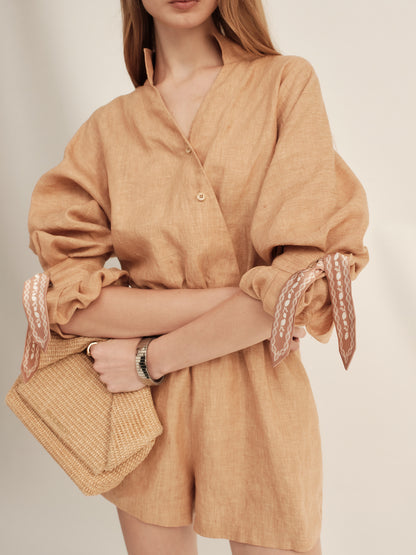 Shimmer Linen Jumpsuit