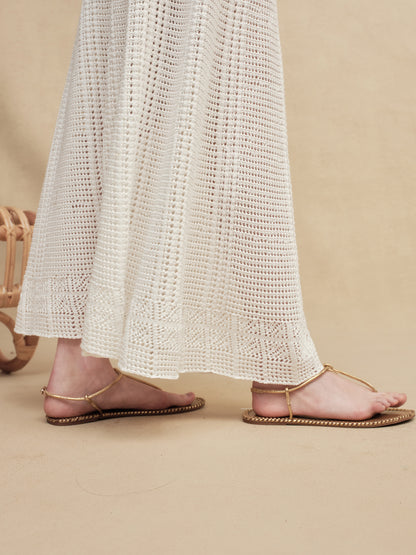 Silky Cotton Wavey  Knit Skirt