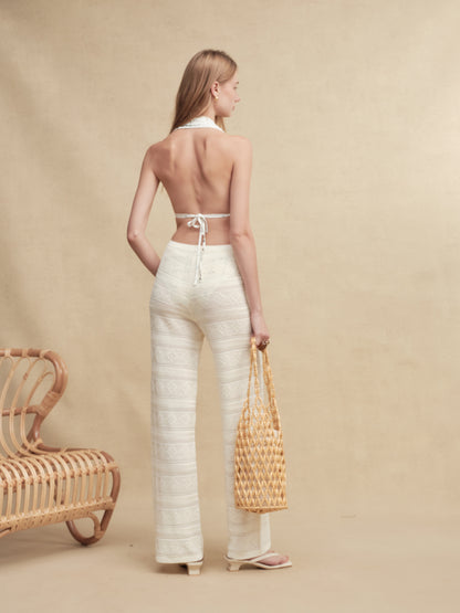 Hemp Patterned Knit Pants