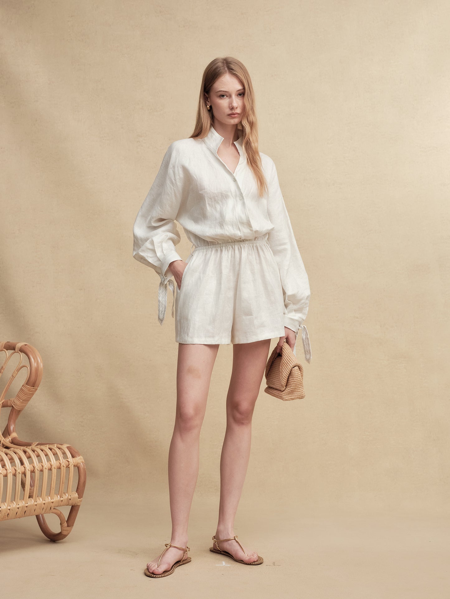 Shimmer Linen Jumpsuit