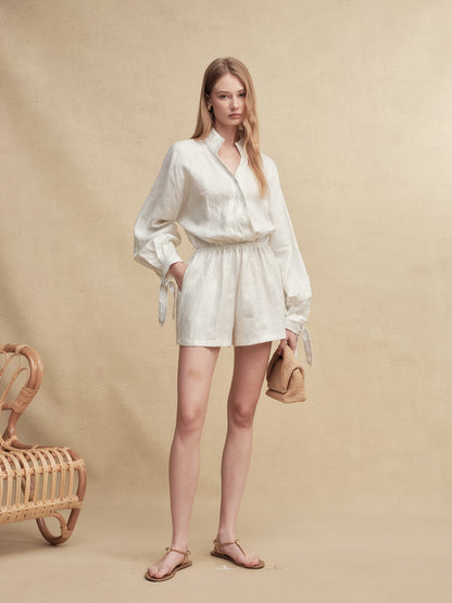 Shimmer Linen Jumpsuit