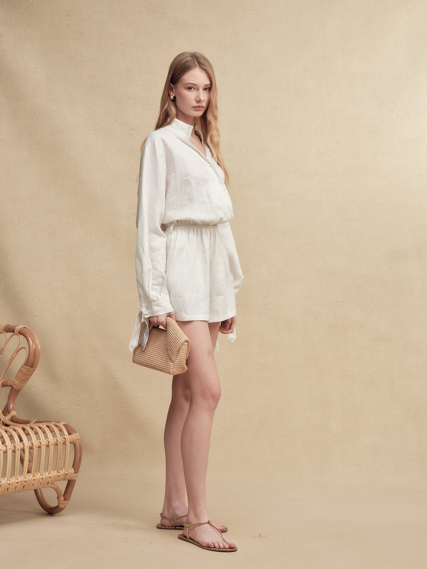 Shimmer Linen Jumpsuit