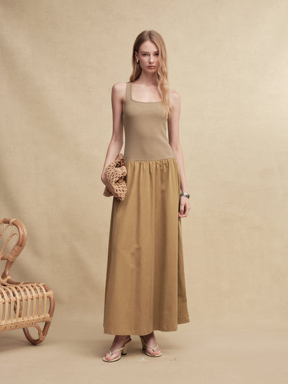 Timeless Capsule Classic Minimalist I-Back Panel Maxi Dress