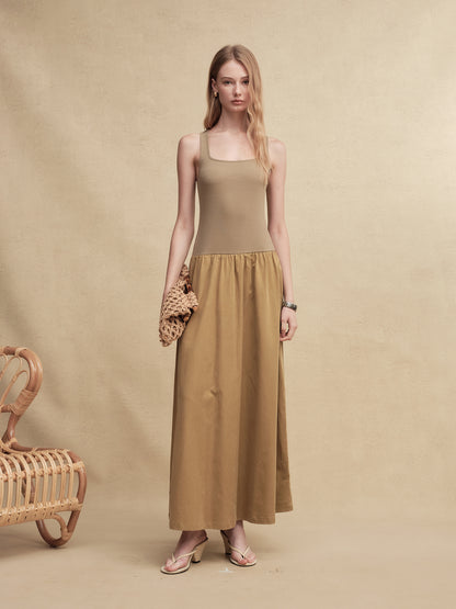 Timeless Capsule Classic Minimalist I-Back Panel Maxi Dress