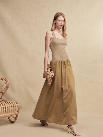 Timeless Capsule Classic Minimalist I-Back Panel Maxi Dress