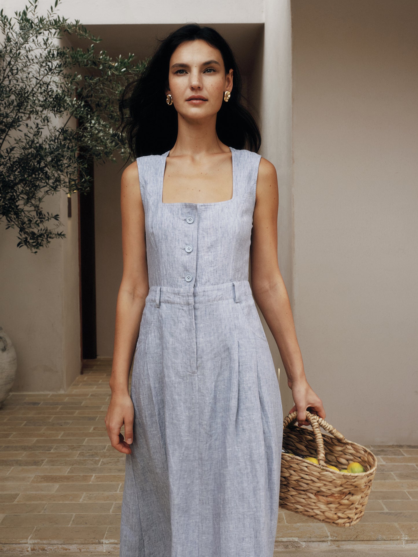 Classic Color-Spun Tank Midi Dress
