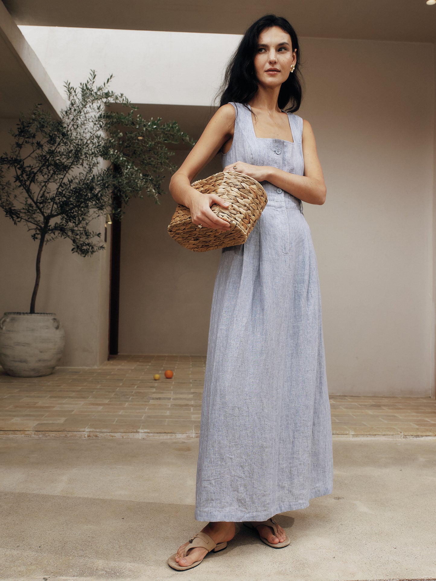 Classic Color-Spun Tank Midi Dress