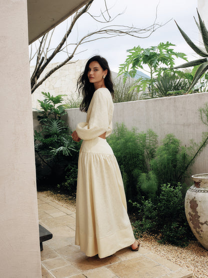 Shimmer Linen Separate Maxi Dress