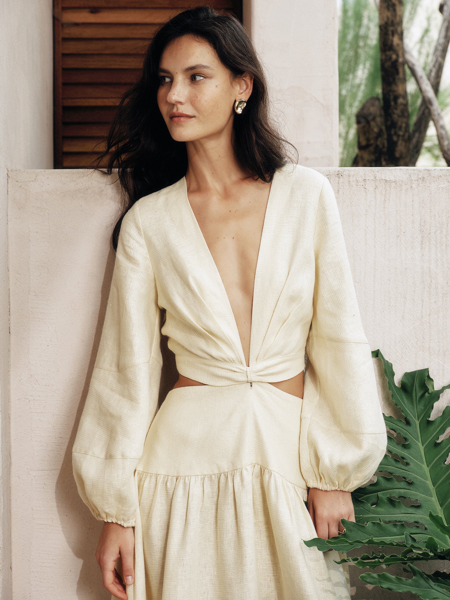 Shimmer Linen Separate Maxi Dress