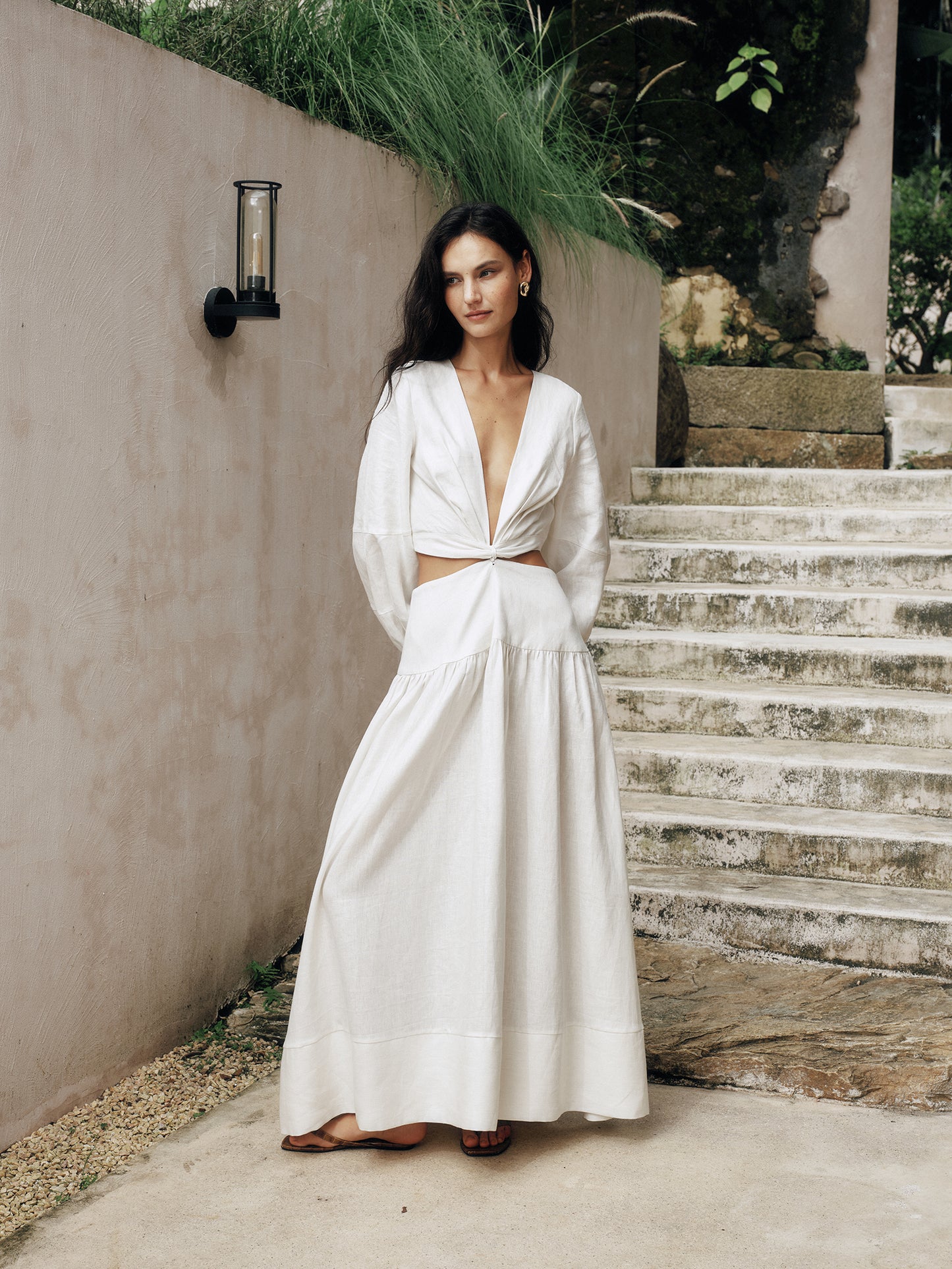 Shimmer Linen Separate Maxi Dress