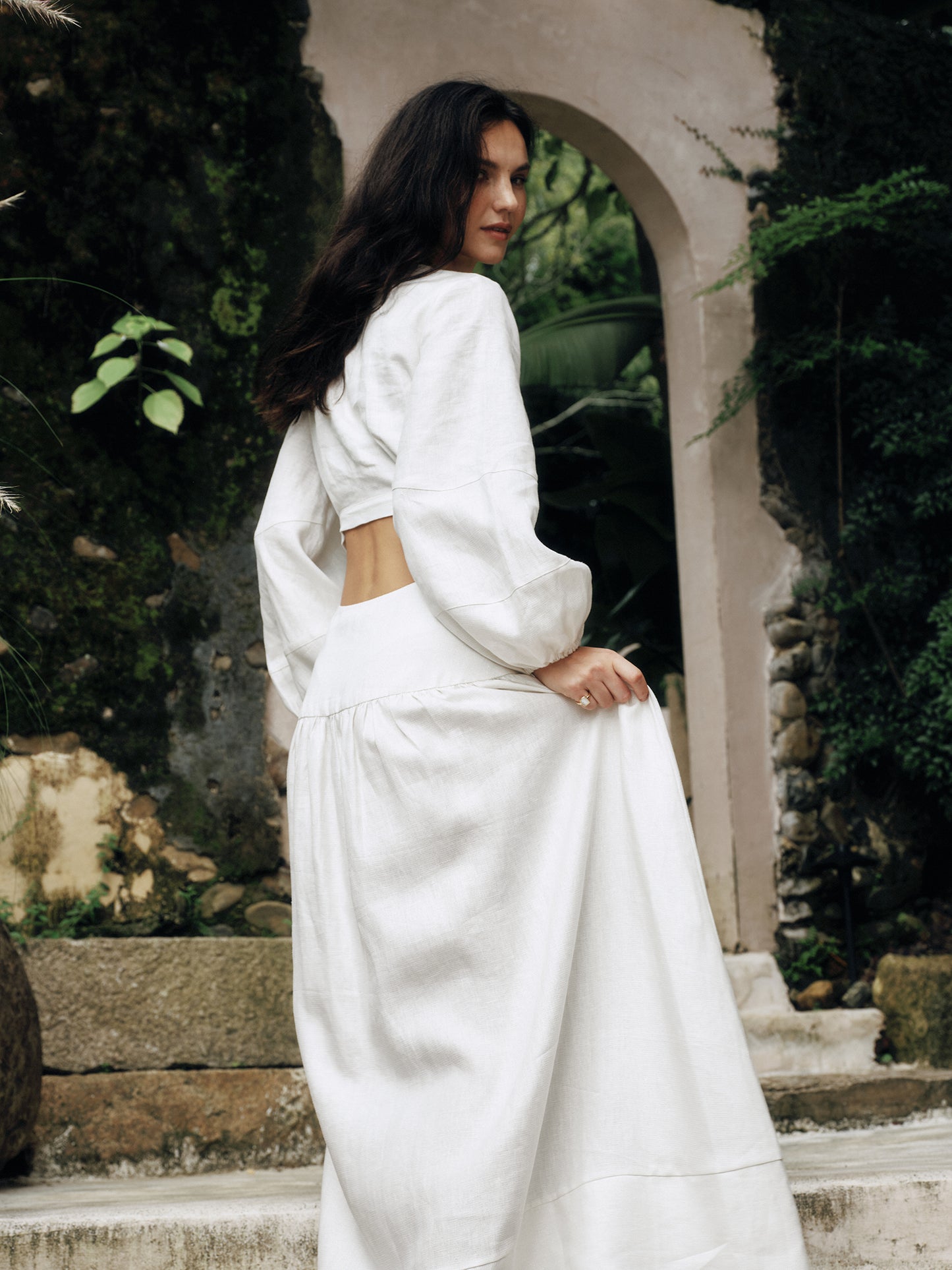 Shimmer Linen Separate Maxi Dress