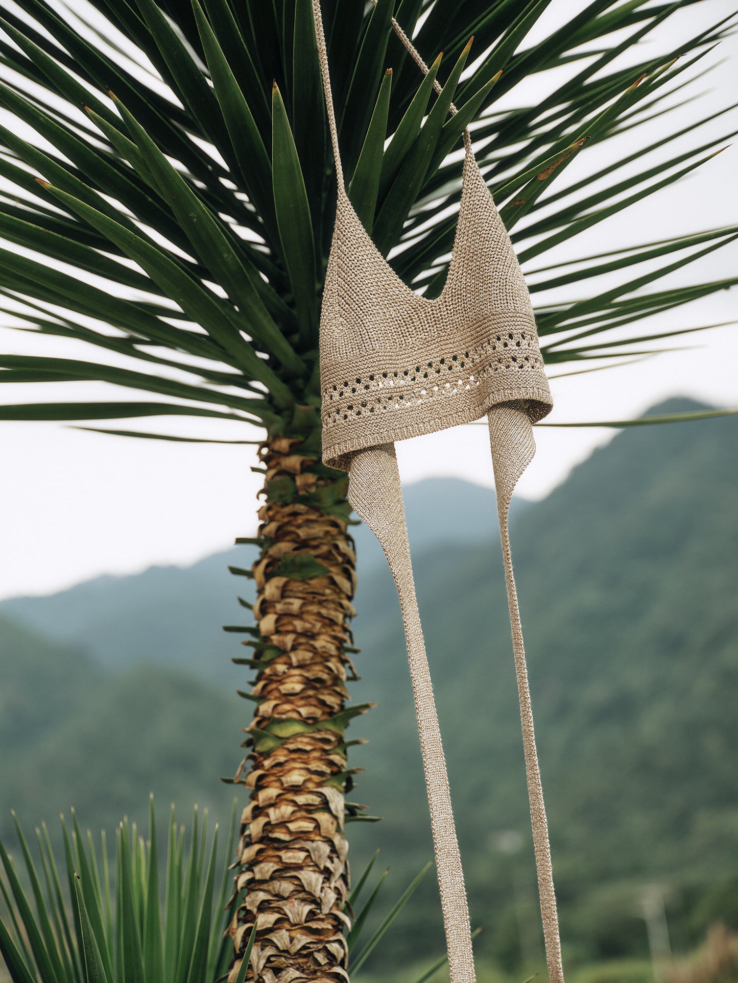 Gold-Dusted Knit Bra
