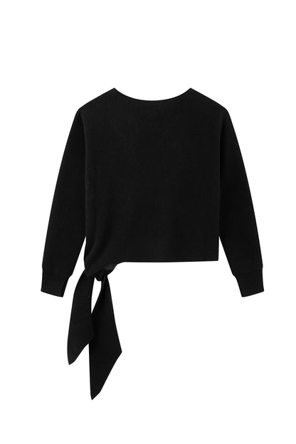 Horse Jacquard Knit Sweater-Black