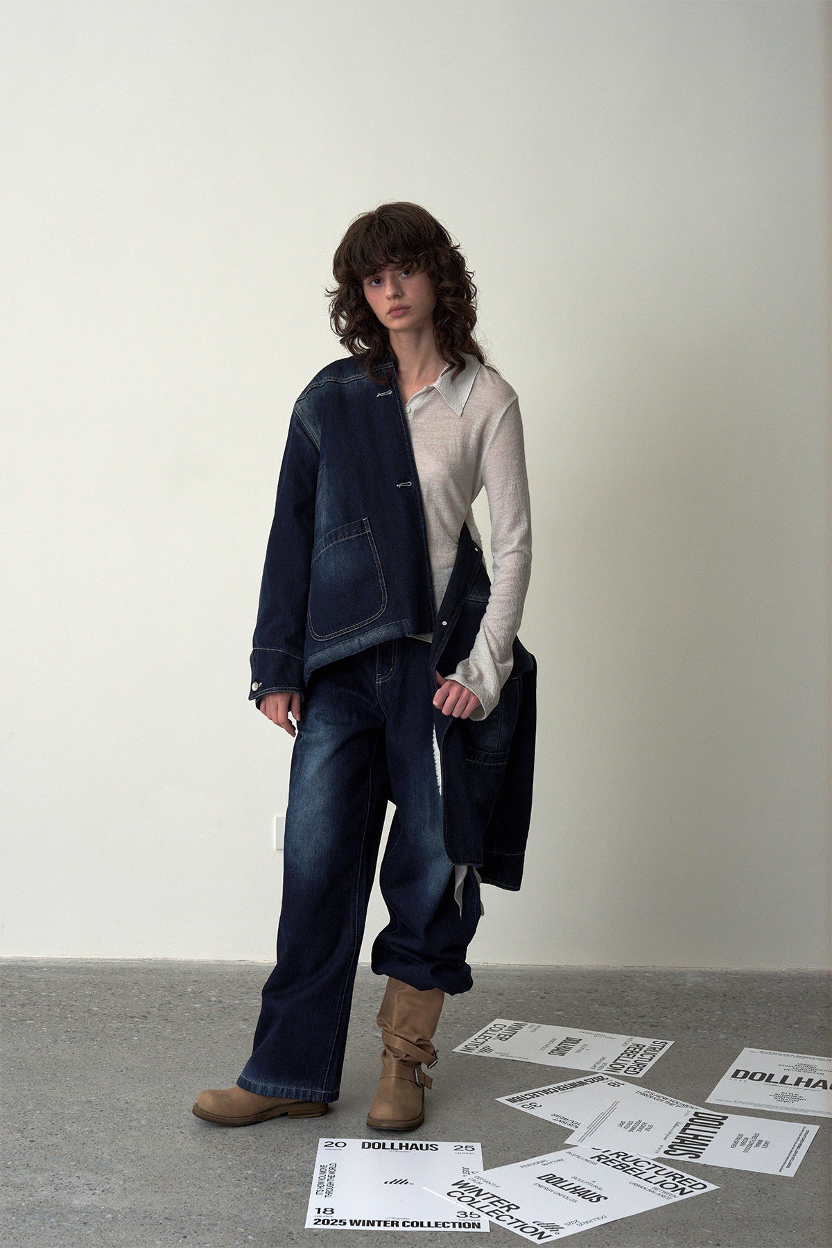 Side-Tie Long-Sleeve Top-Cream