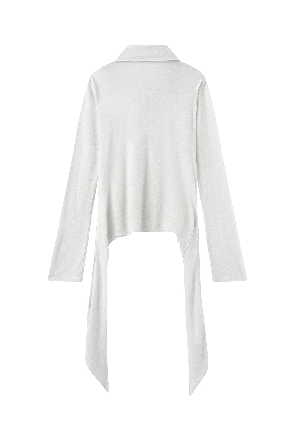 Side-Tie Long-Sleeve Top-Cream