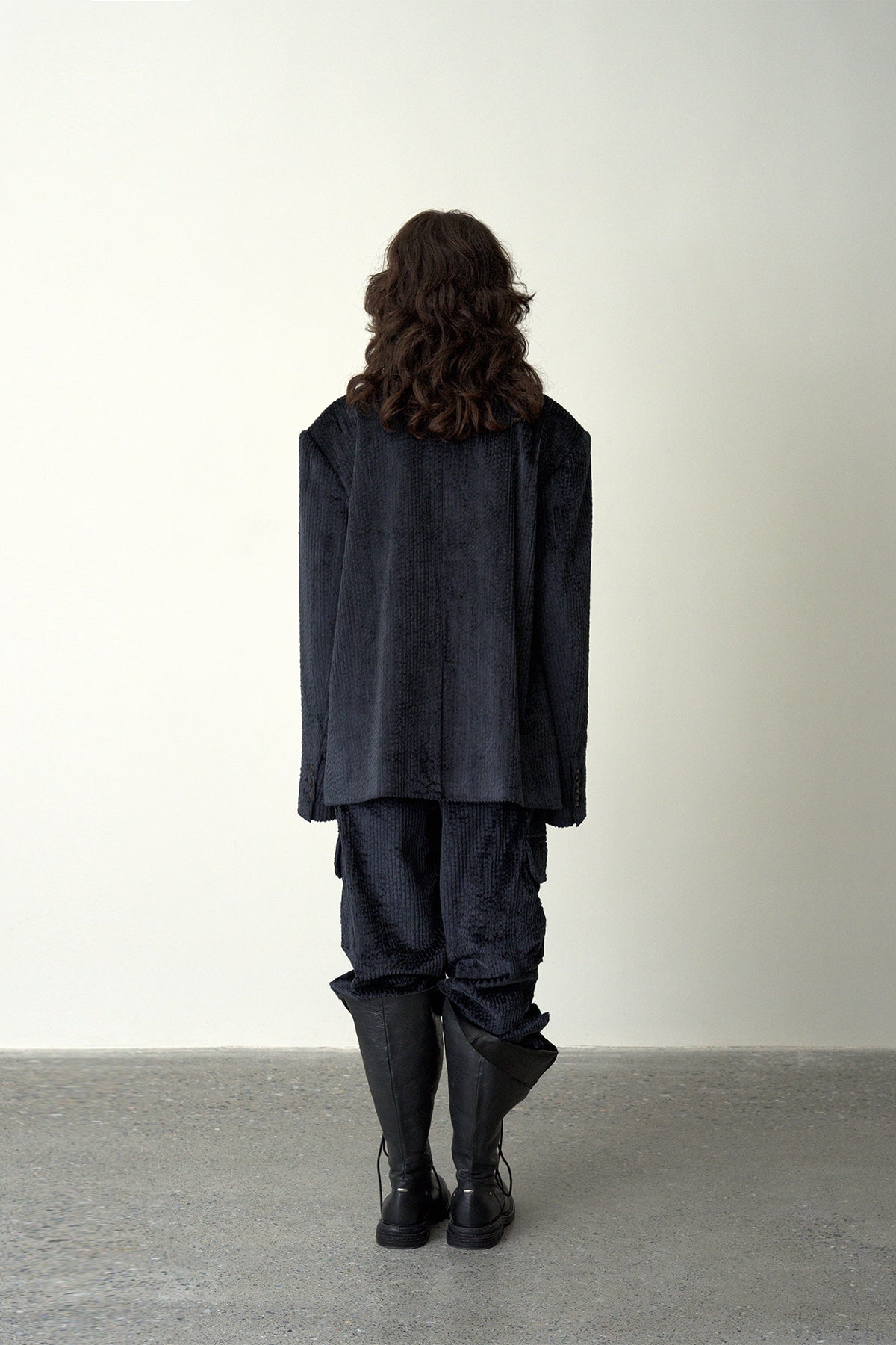 Corduroy Cargo Pants-Blue