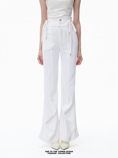 Luxury High-Waisted Wide-Leg Pants