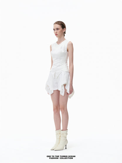 Luxury Irregular Pleated A-Line Skirt