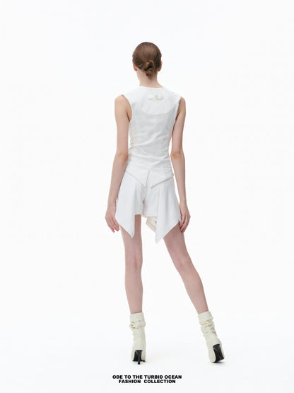 Luxury Irregular Pleated A-Line Skirt