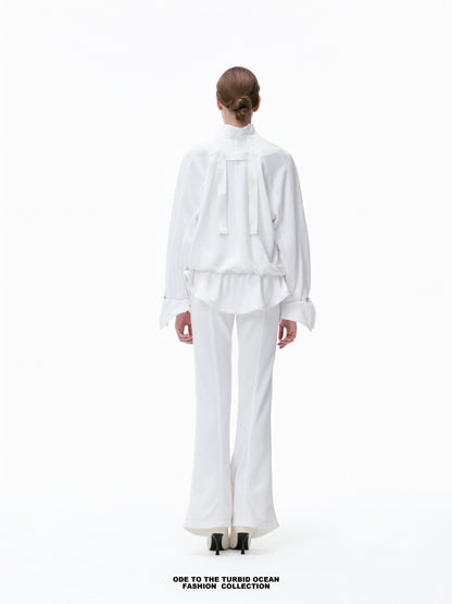 Luxury High-Waisted Wide-Leg Pants
