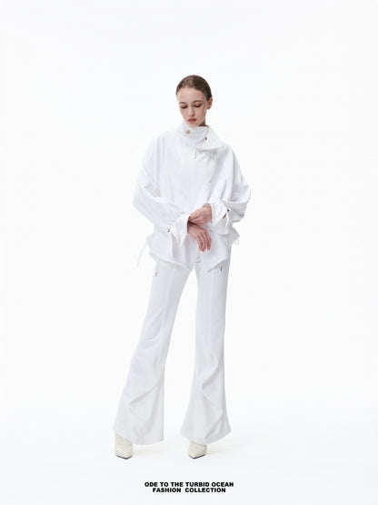 Luxury Irregular Pleated Top