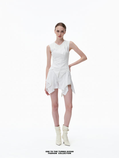 Luxury Irregular Pleated A-Line Skirt