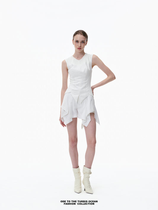 Luxury Irregular Pleated A-Line Skirt