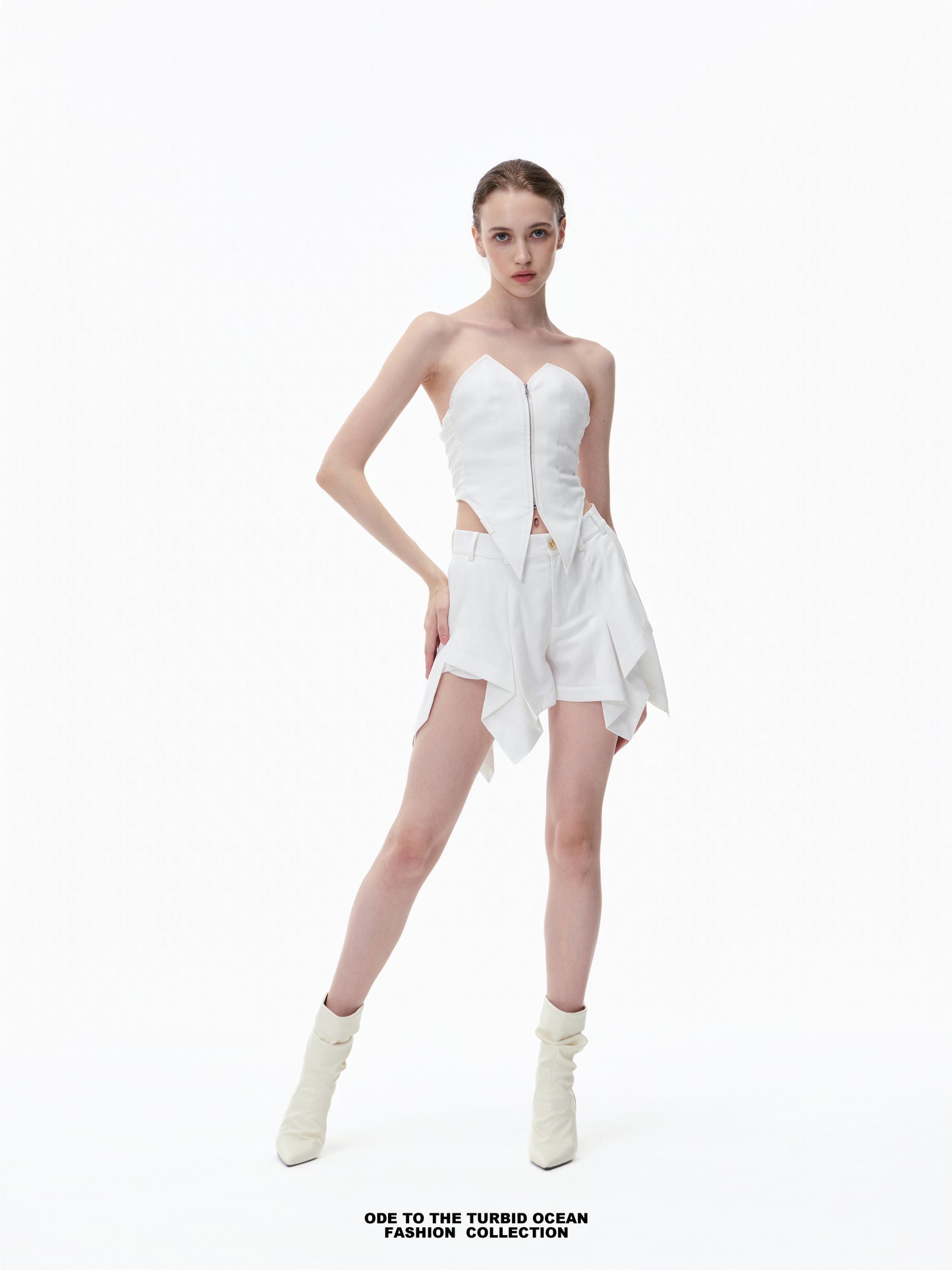 Luxury Strapless Bustier, Waist-Cinching & Slim Fit, Original Design, Elegant Summer Top