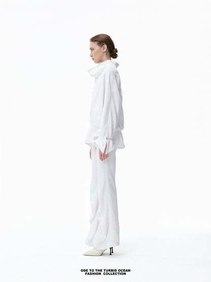 Luxury High-Waisted Wide-Leg Pants