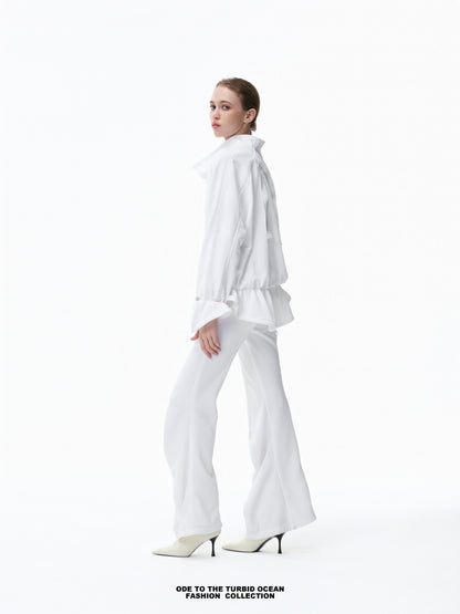 Luxury Irregular Pleated Top
