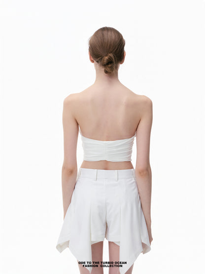 Luxury Strapless Bustier, Waist-Cinching & Slim Fit, Original Design, Elegant Summer Top