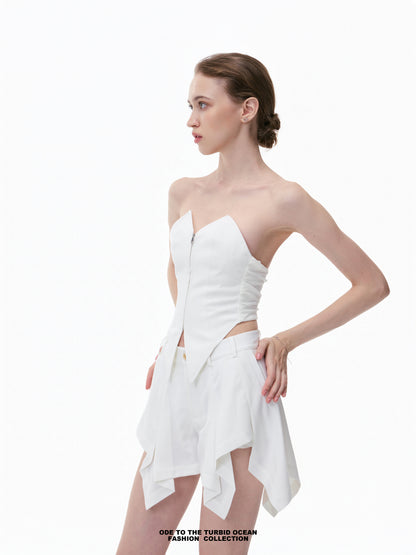 Luxury Irregular Pleated A-Line Skirt