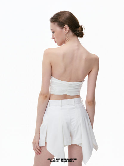 Luxury Strapless Bustier, Waist-Cinching & Slim Fit, Original Design, Elegant Summer Top