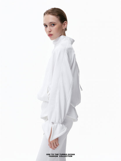Luxury Irregular Pleated Top