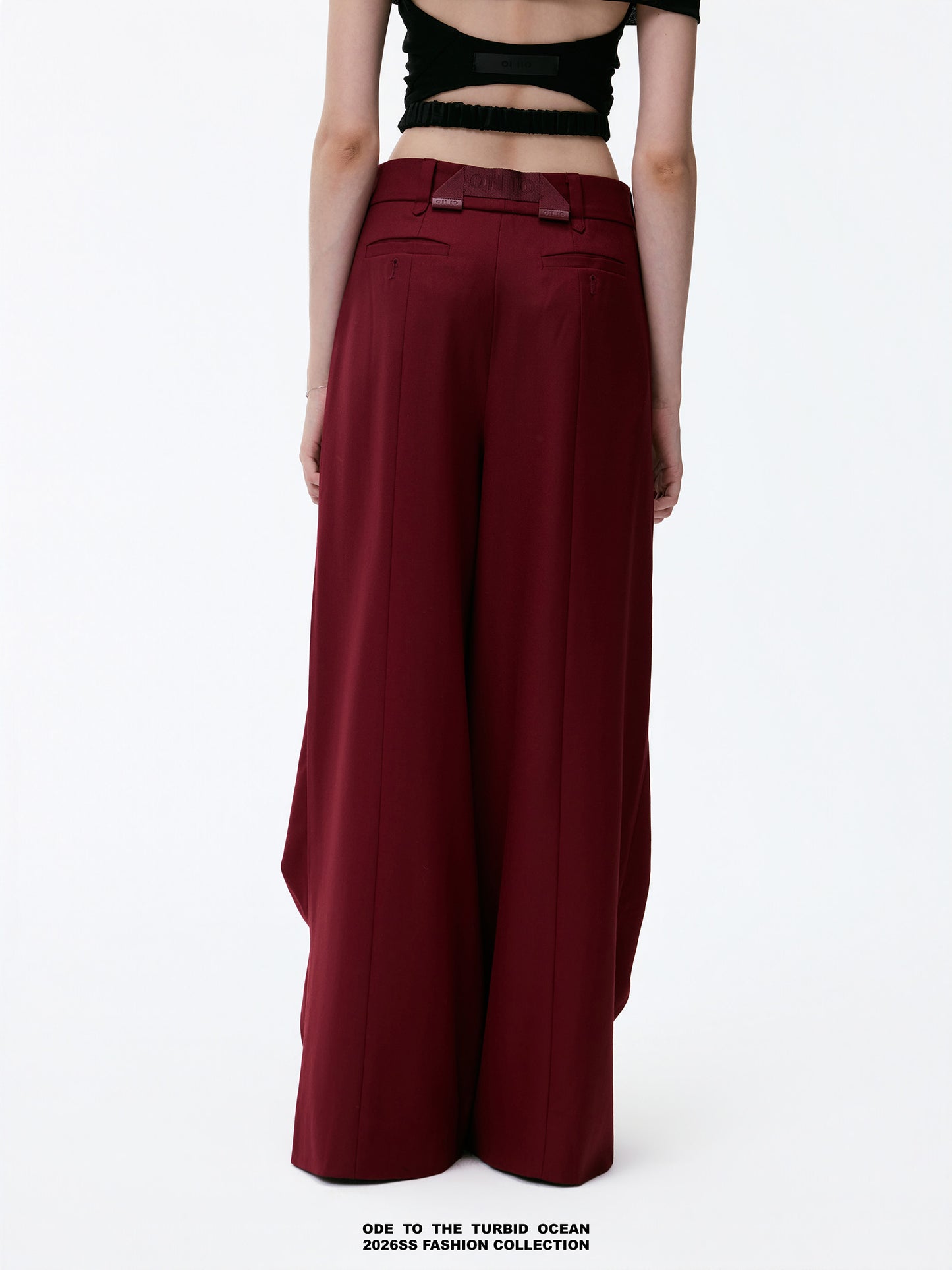 ODE TO THE TURBID OCEAN Tailored Full Lining Cuprammonium Wool Long Suit Pants