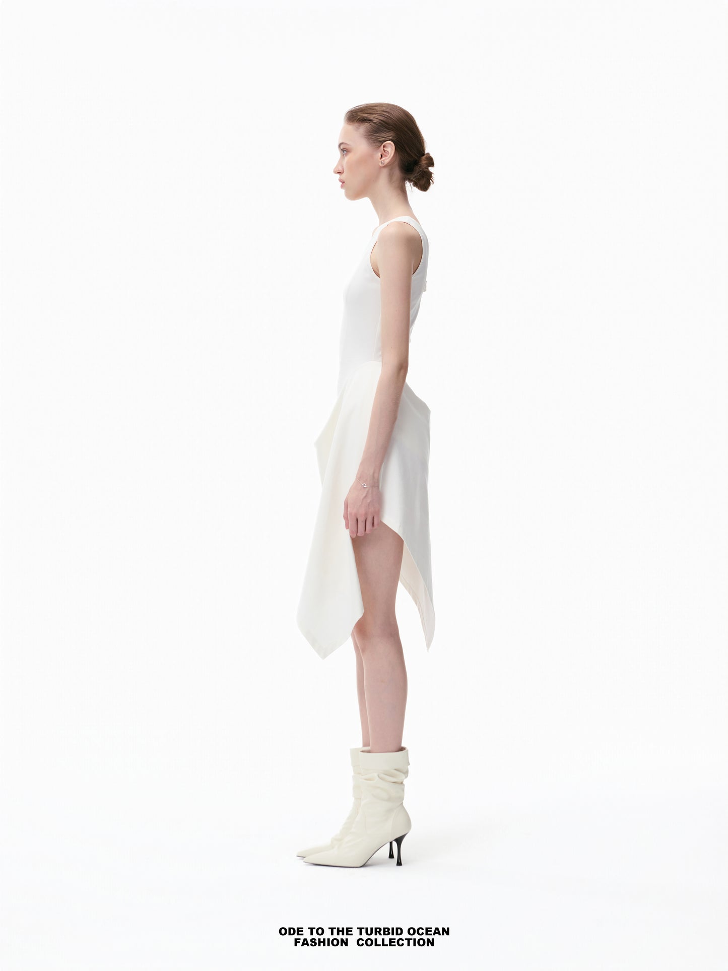 Luxury Irregular Pleated Dress, Draping & Slim Fit, Elegant Original Summer Dress