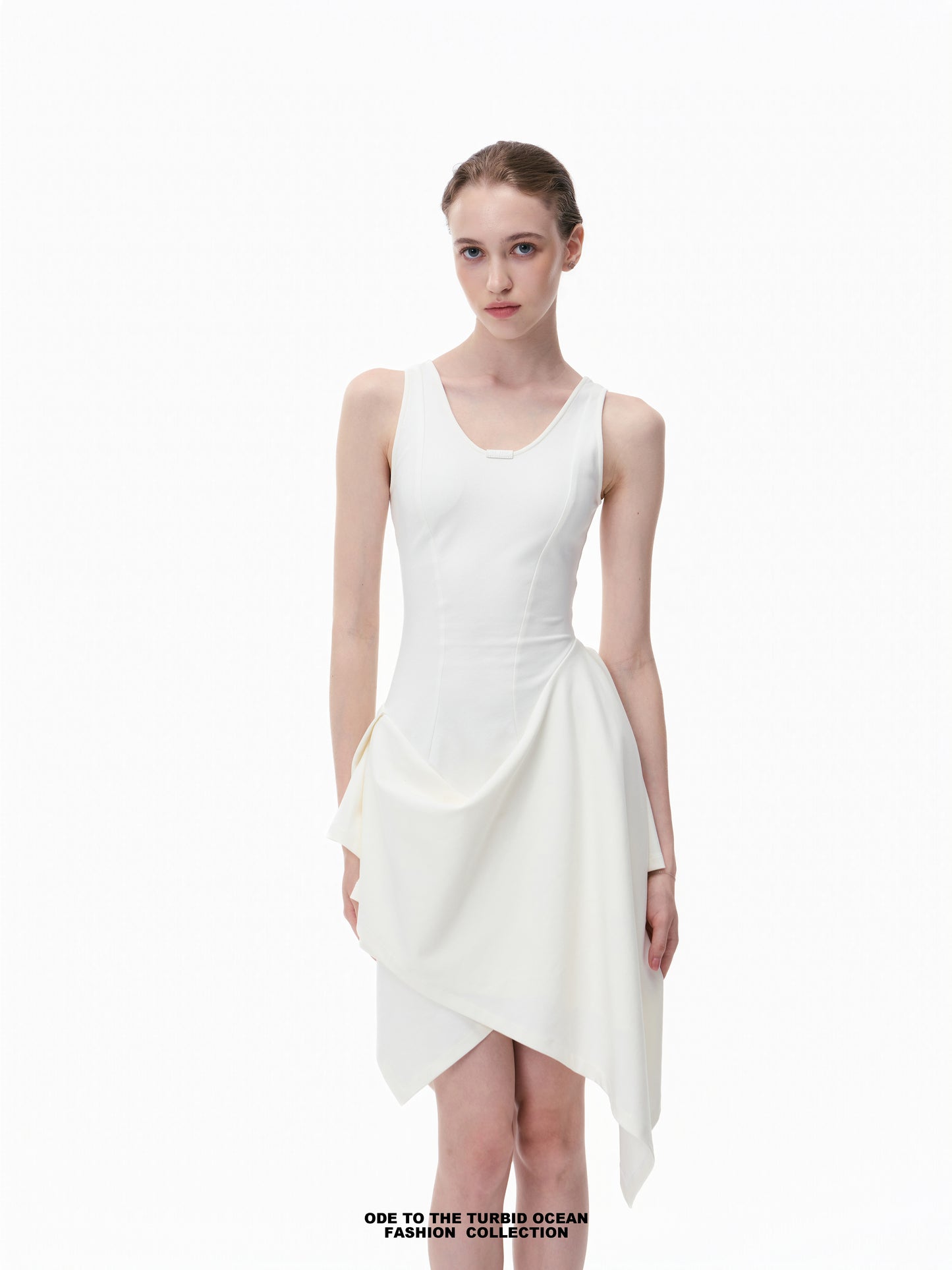 Luxury Irregular Pleated Dress, Draping & Slim Fit, Elegant Original Summer Dress