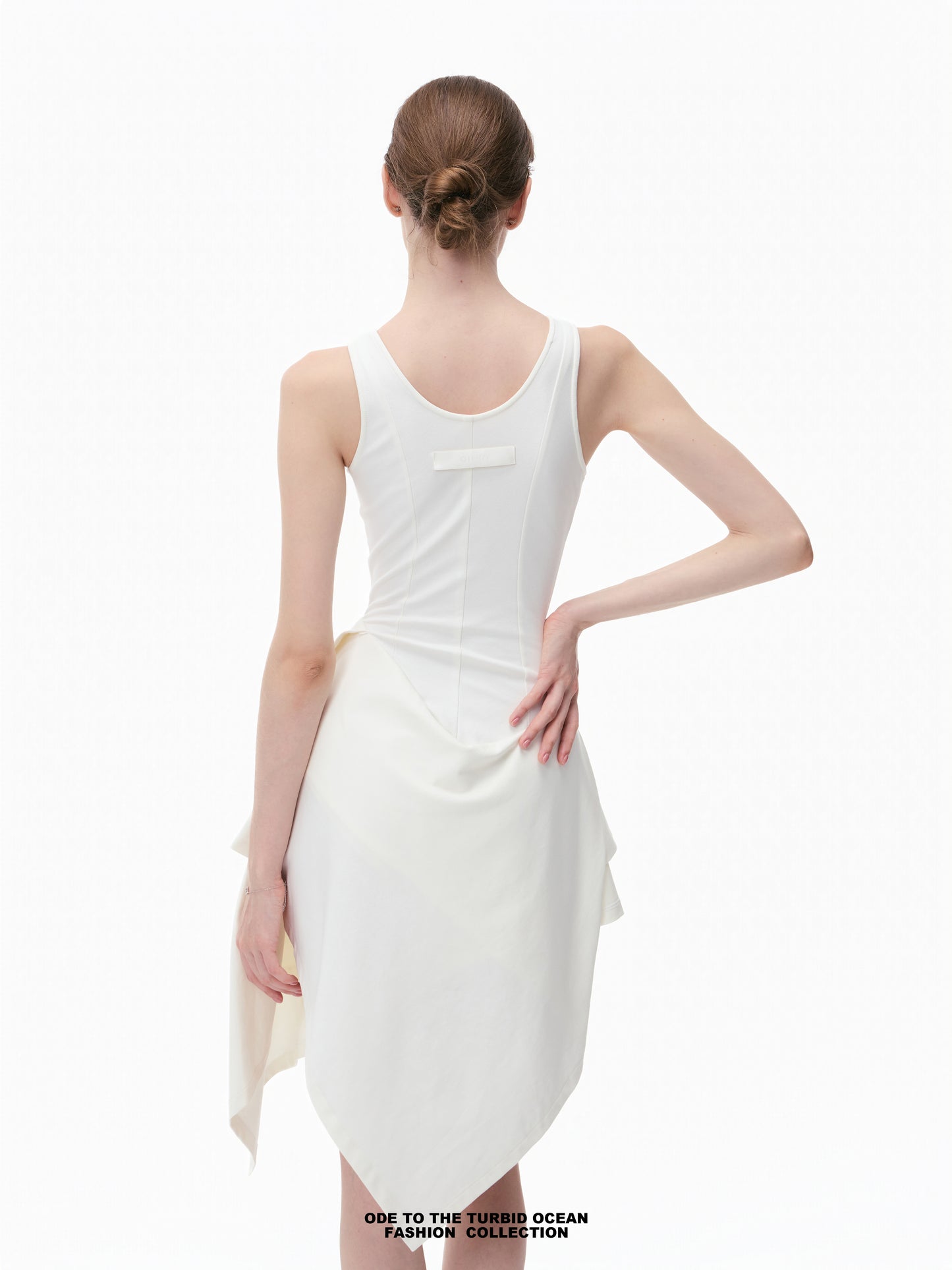 Luxury Irregular Pleated Dress, Draping & Slim Fit, Elegant Original Summer Dress
