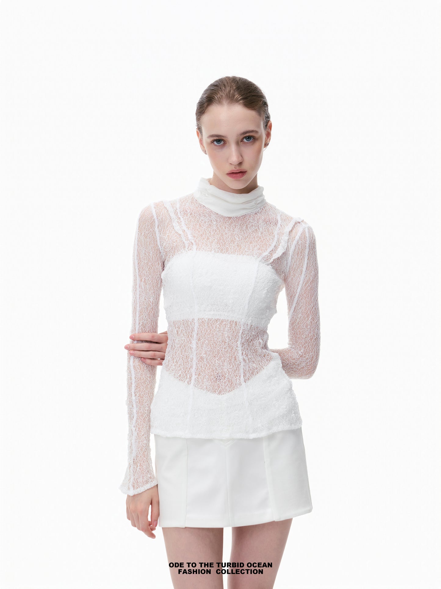 Luxury Nylon Hollow Out Lace Top