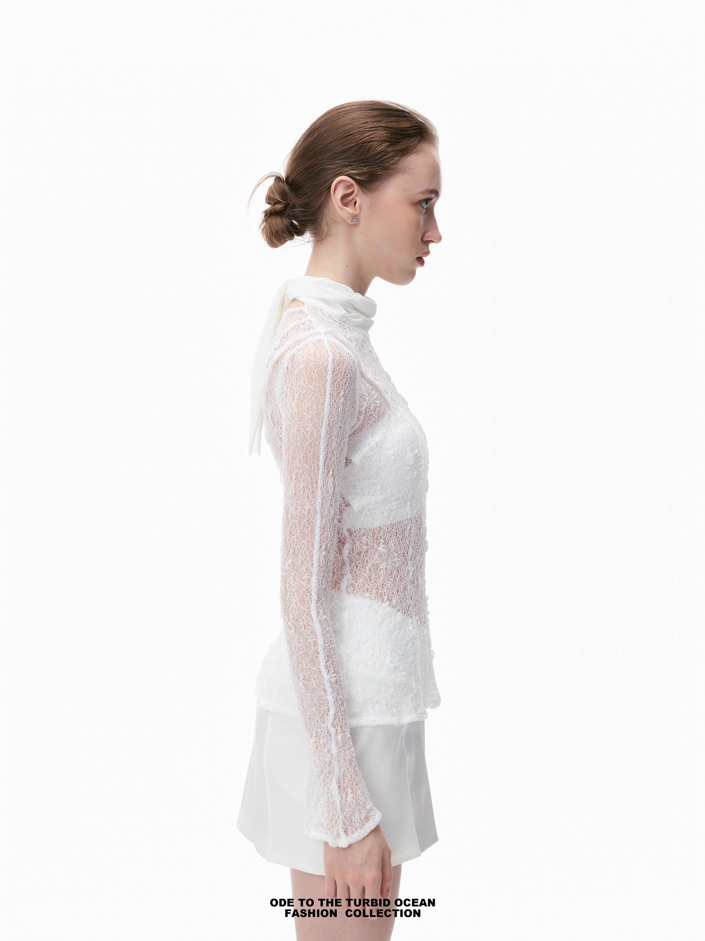 Luxury Nylon Hollow Out Lace Top
