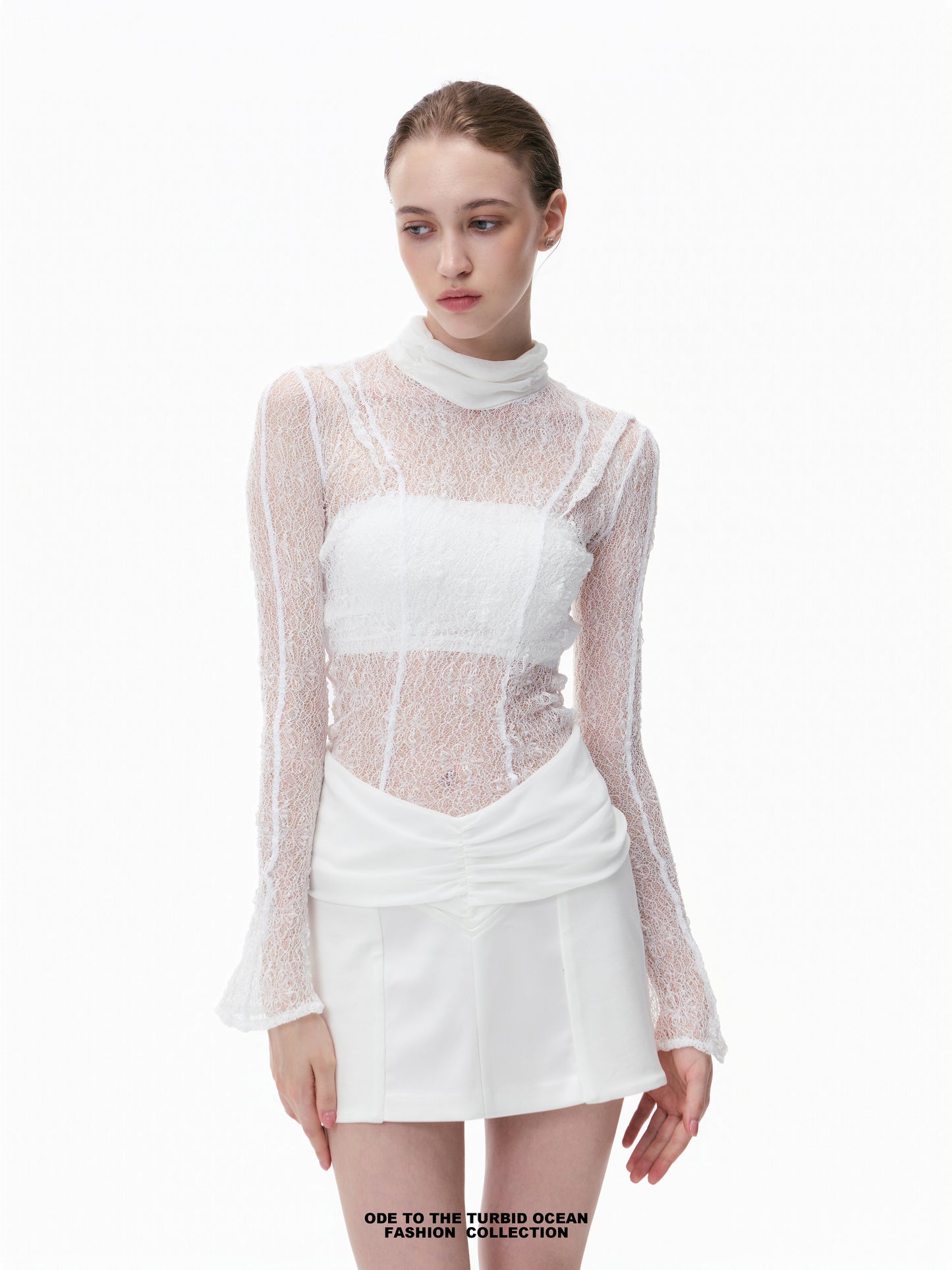 Luxury Nylon Hollow Out Lace Top