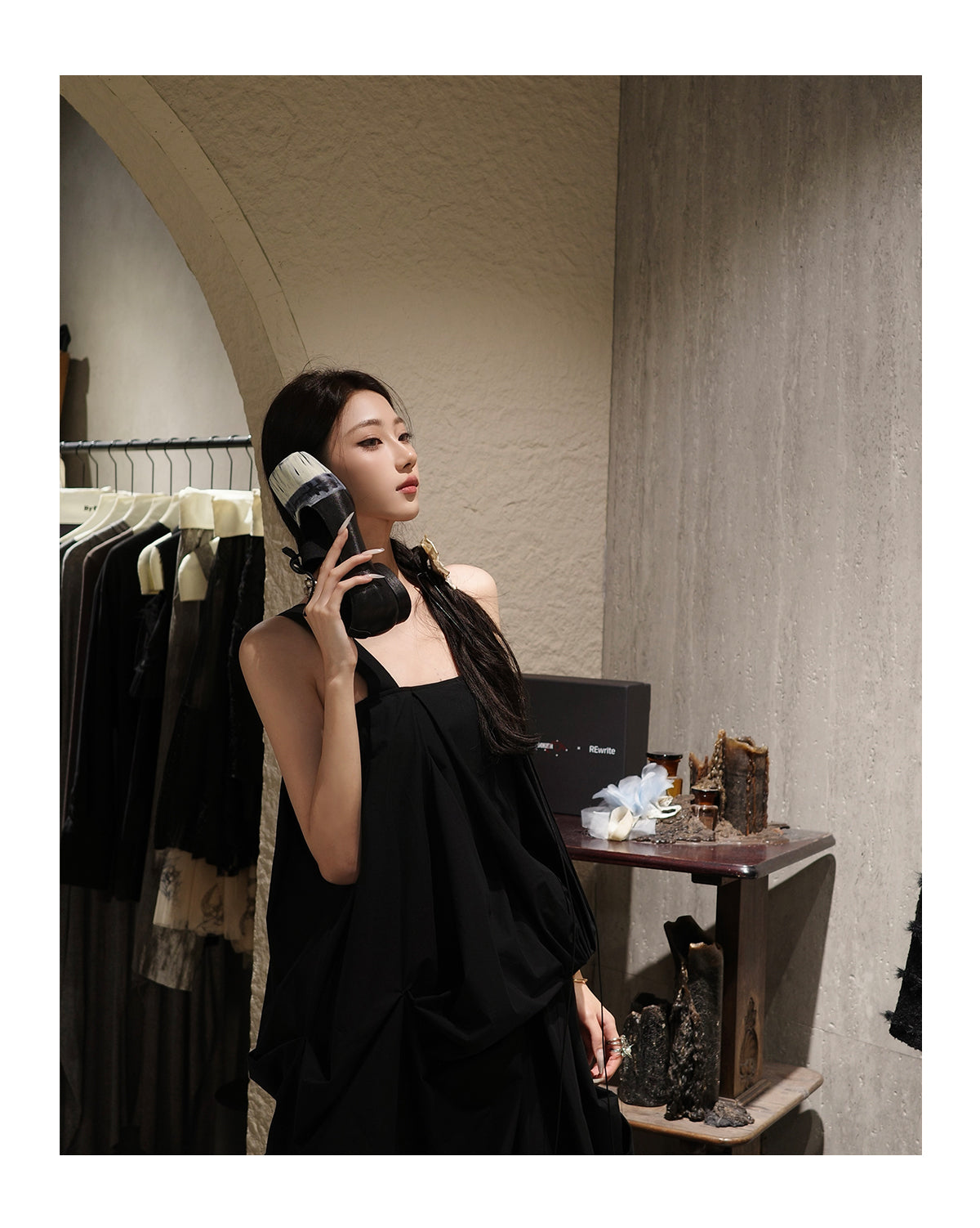 Cloud Ruffle Suspender Dress