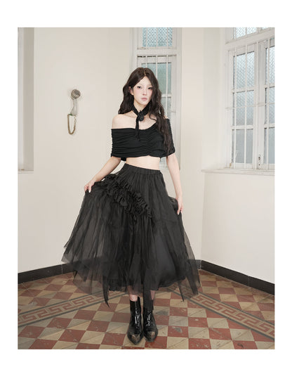 Wrapped Bandage Tube Top Black