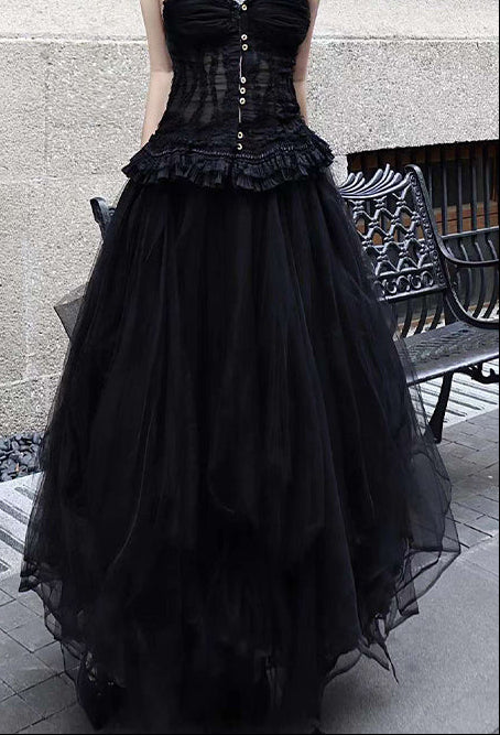 Forest Elf Tulle Skirt Black