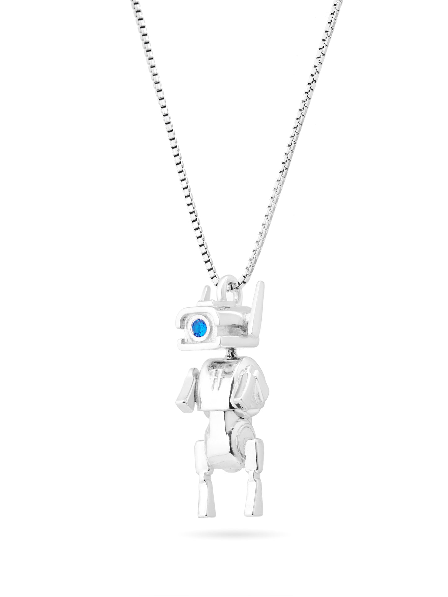 Robot Dog Necklace - Large (Silver)