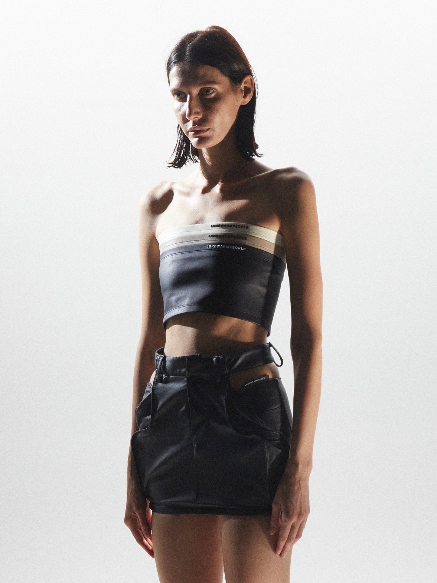 TRIPLE LAYER LEATHER TUBE TOP