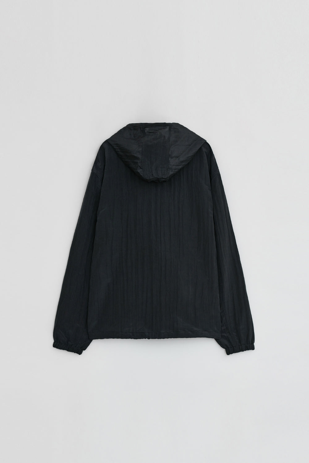 CREASE HOODIE ZIP UP BLACK