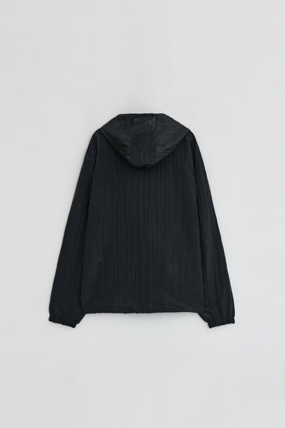 CREASE HOODIE ZIP UP BLACK