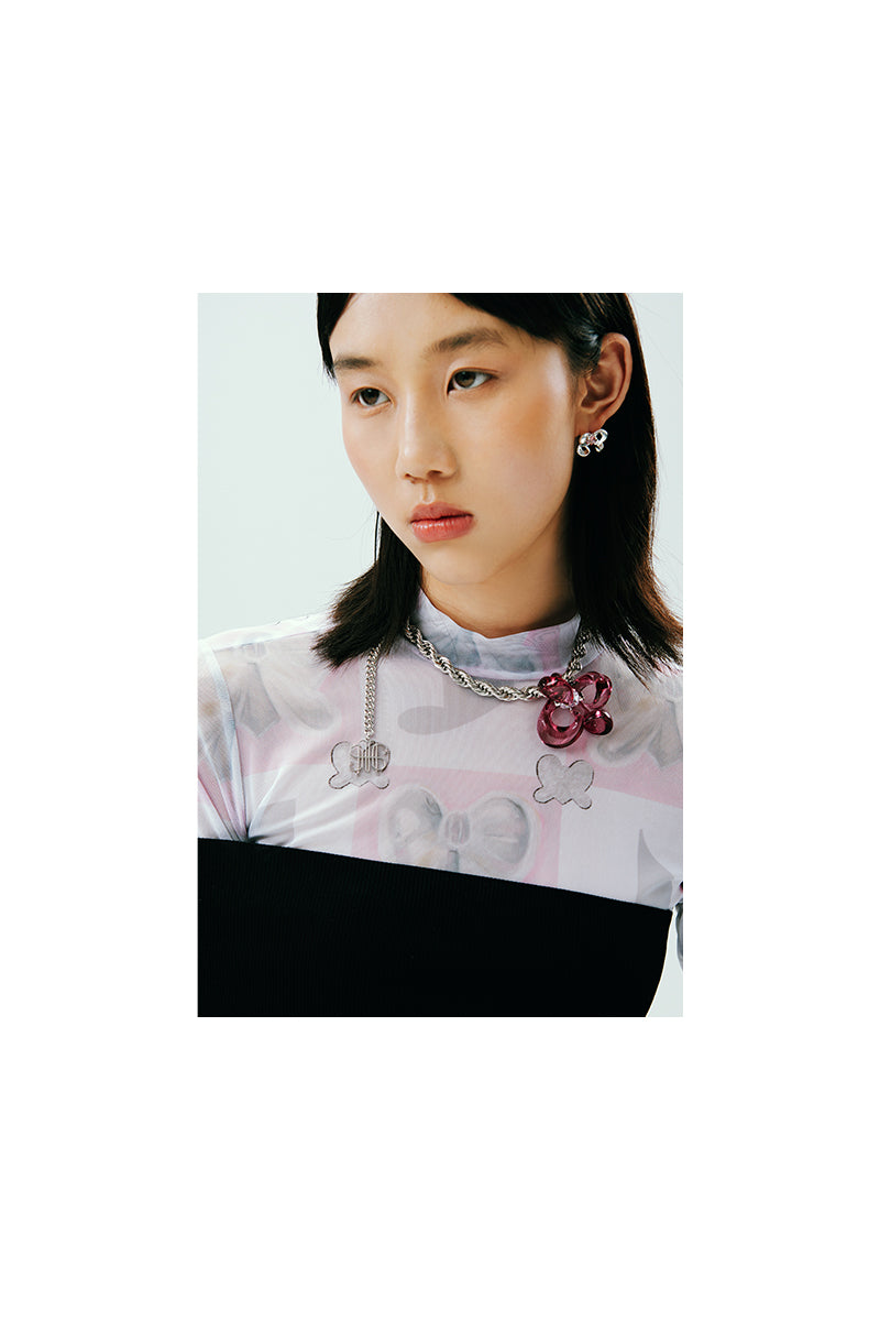 Blooming Planet-Wave Pattern Floral Necklace